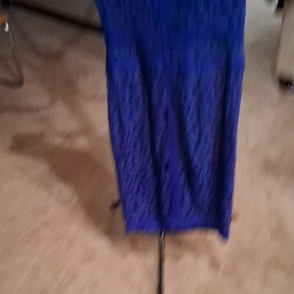 Tadashi Shoji Royal Blue Lace Midi Dress - Picture 2 of 6